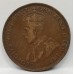 AUSTRALIA 1920 . ONE 1 PENNY . VARIETY . DOUBLE DOT . 6 PEARLS
